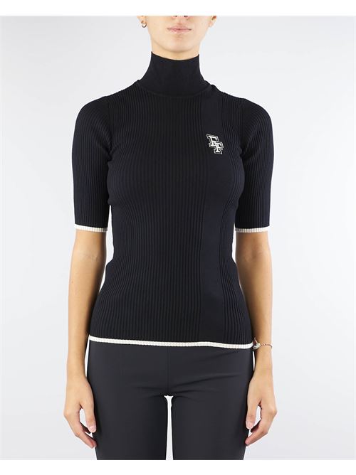 Viscose turtleneck with college logo Elisabetta Franchi ELISABETTA FRANCHI | Sweater | MK89M46E2685